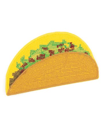 Taco embroidered iron on patch by Crewel and Unusual