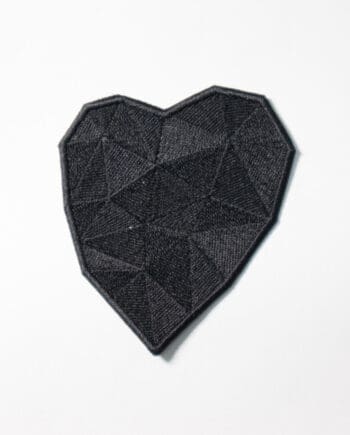Black coal Heart Patch