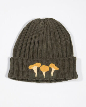 Embroidered Chanterelle Beanie by Crewel and Unusual