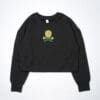 Daffodil Floral Skull Sweatshirt by Crewel and Unusual