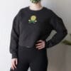 Daffodil Floral Skull Sweatshirt by Crewel and Unusual