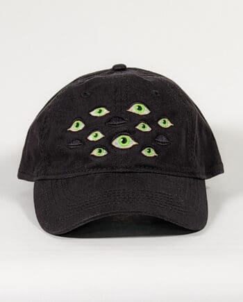 A hat with many eyes! Black