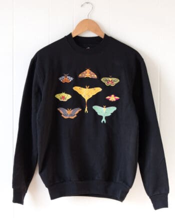 Embroidered Moth Collection Crewneck