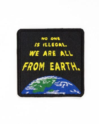 we are all from earth embroidered patch