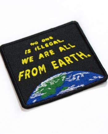 we are all from earth embroidered patch