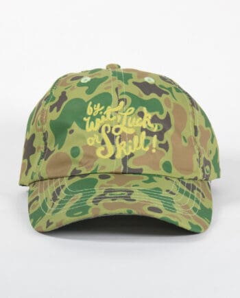 By Wit, Luck, or Skill camo hat