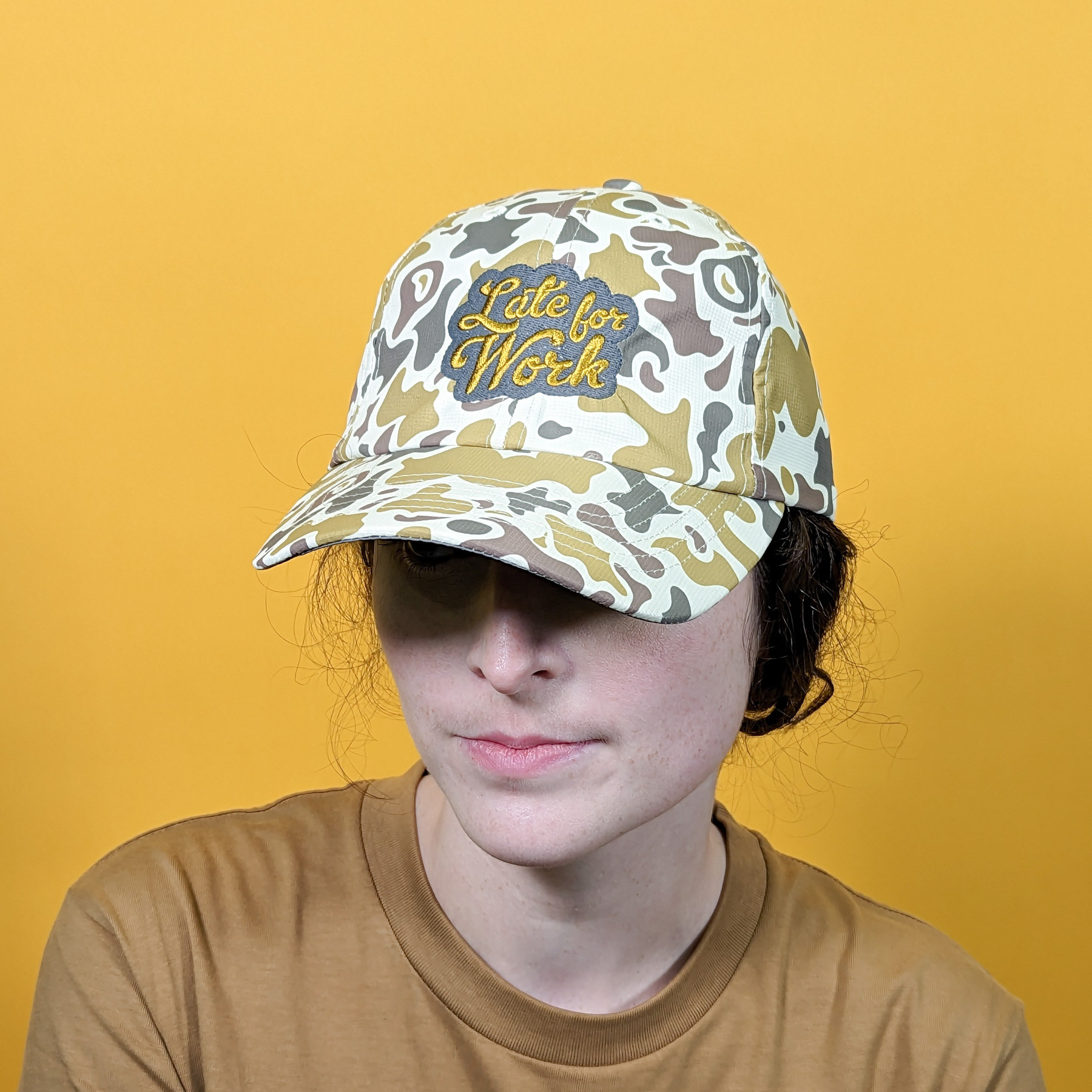 Late for Work Camo Hat - Crewel and Unusual