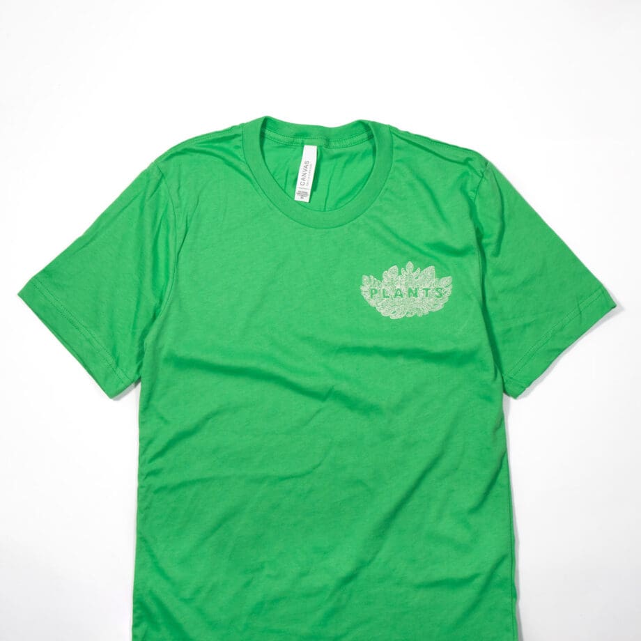 Green Plants embroidered t-shirt