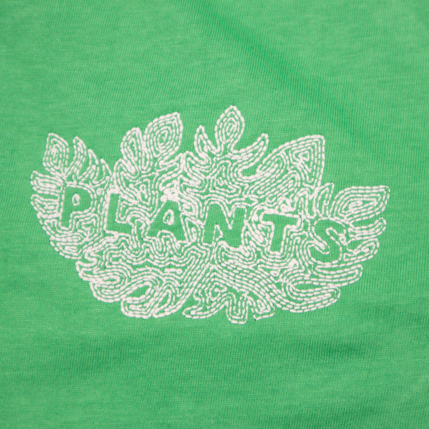 Green Plants embroidered t-shirt