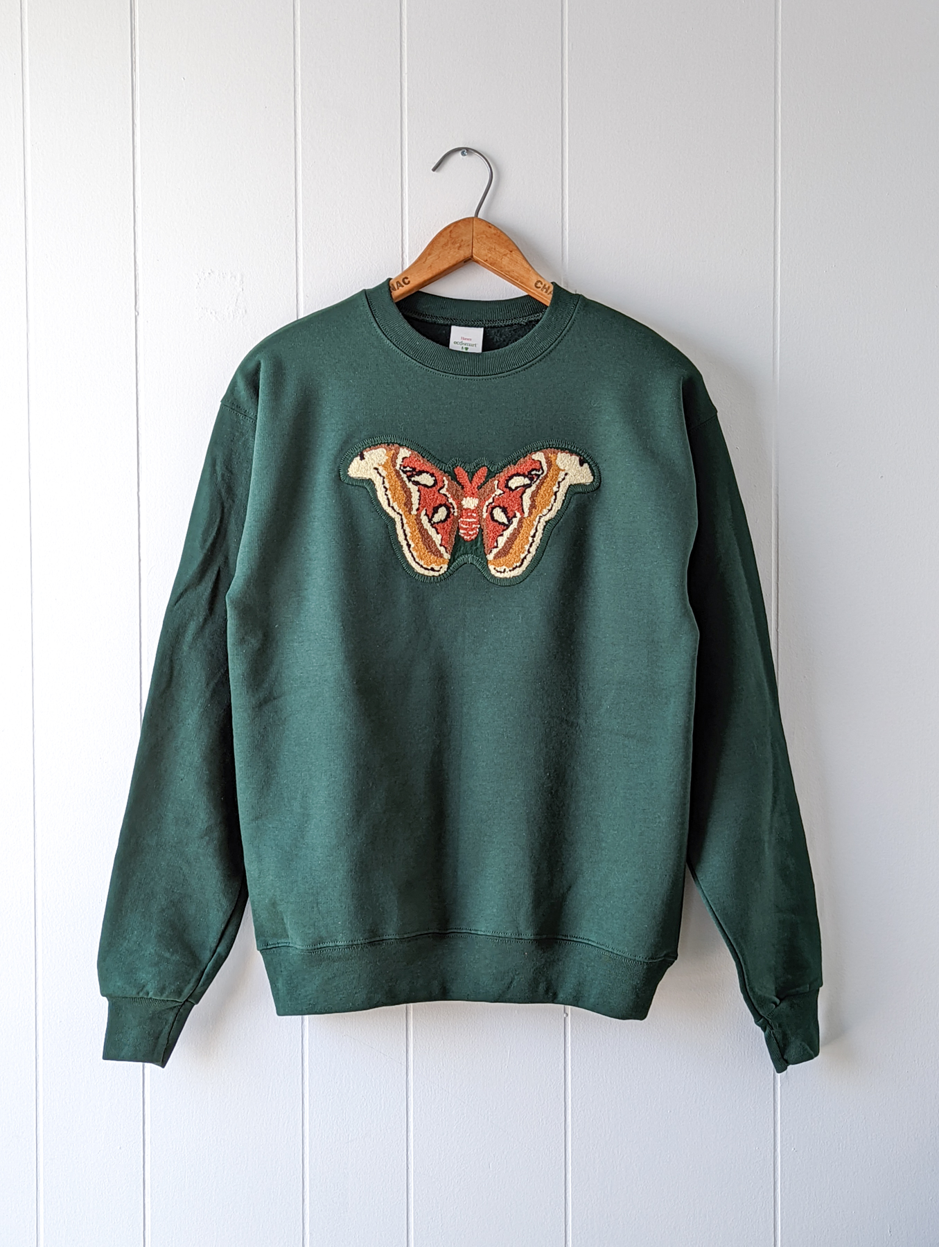 Chenille Atlas Moth Sweatshirt - Crewel and Unusual
