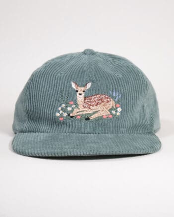 Fawn in the Wildflowers Corduroy hat