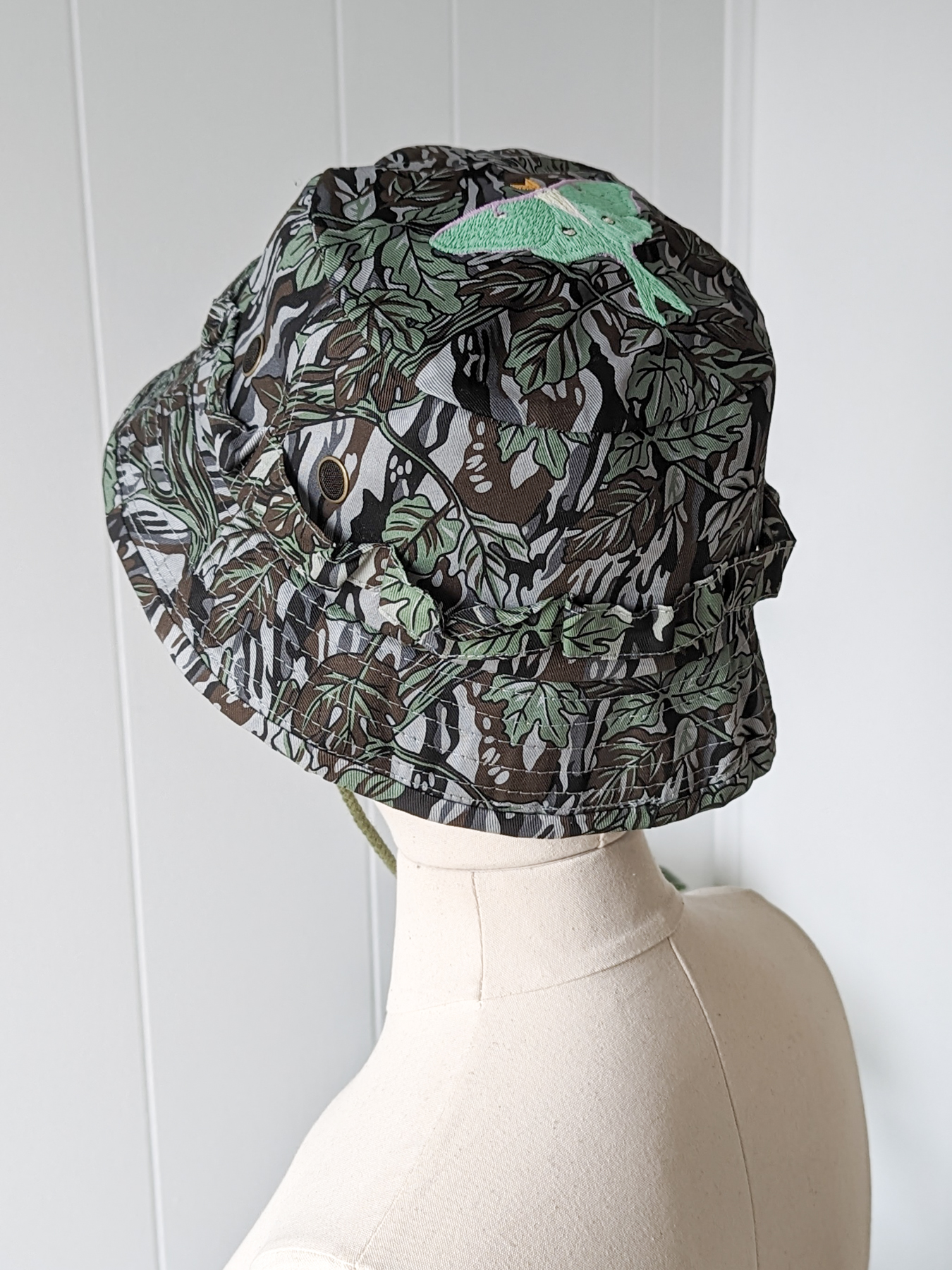 Luna Moth Bucket Hat - Crewel and Unusual