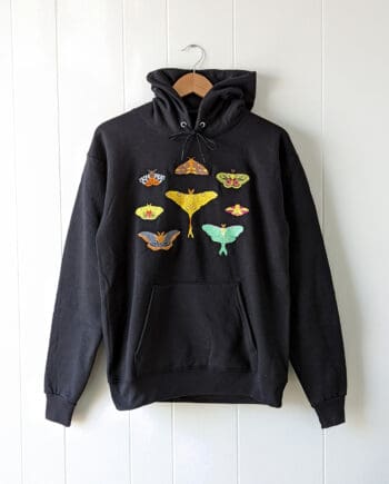Embroidered Moth Collection Hoodie