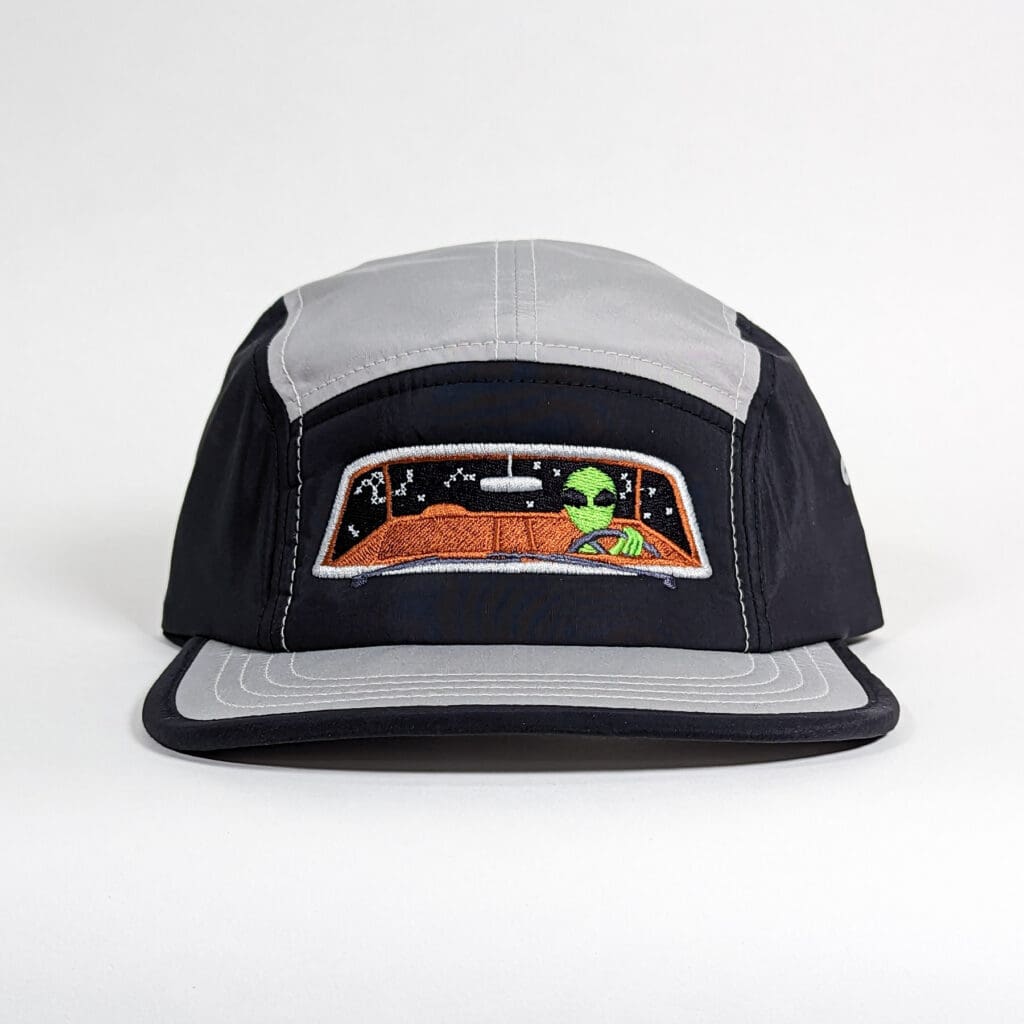 Spaceship 5 panel hat - Crewel and Unusual