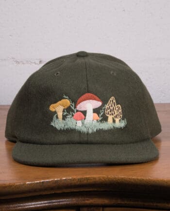 Mushroom Garden Old-School Wool Baseball Hat