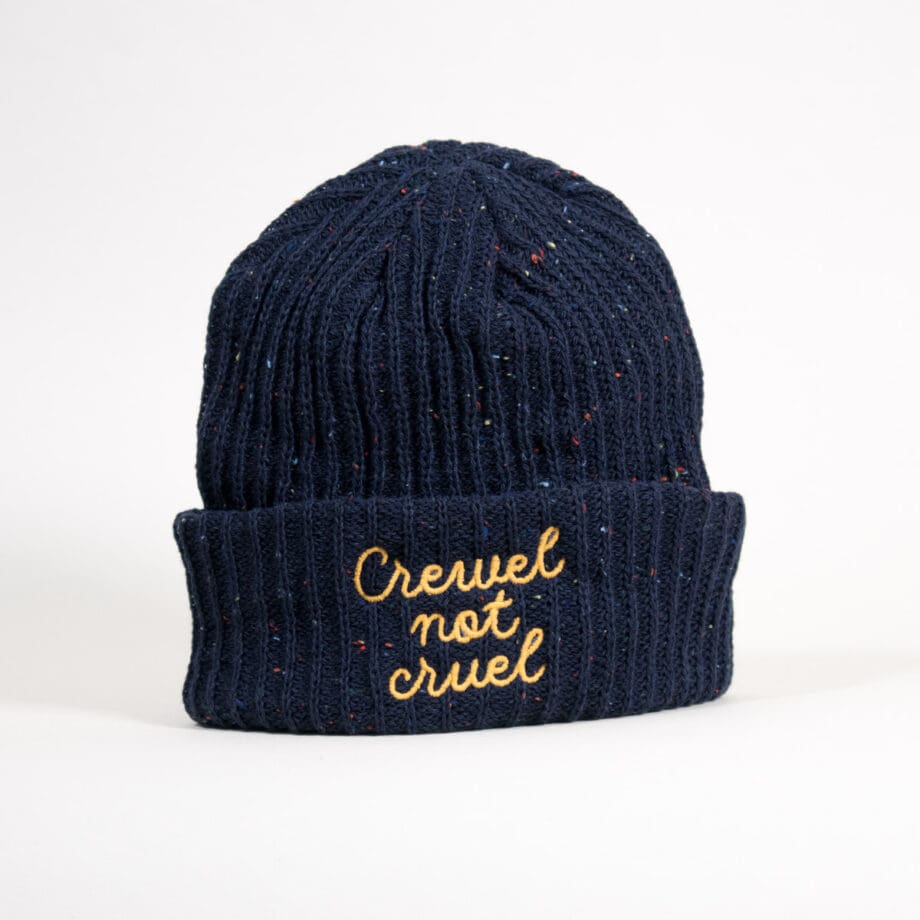 Crewel not cruel Beanie