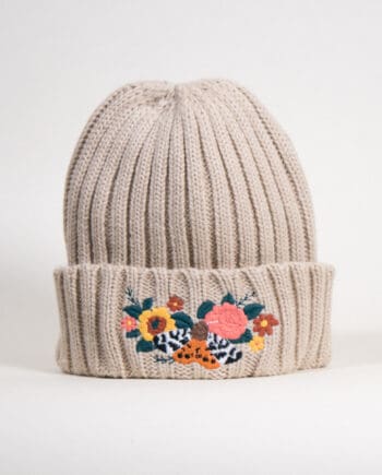 Floral Moth Beanie